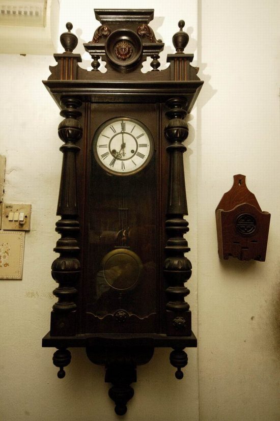 Jam antik dinding kayu - Era Jerman