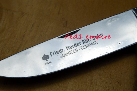 Pisau lipat cap garpu F.HERDER (Solingen,Jerman)