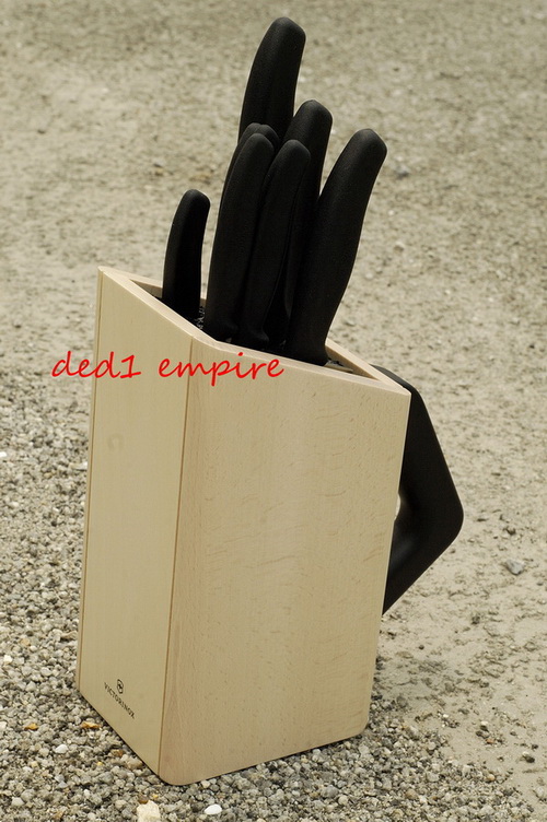 VICTORINOX - Blok kayu pisau & alatan dapur - 8 unit
