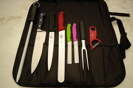 VICTORINOX - Set pisau dapur  berserta beg