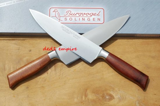 BURGVOGEL – pisau TEMPA hulu REDWOOD (Solingen, JERMAN)